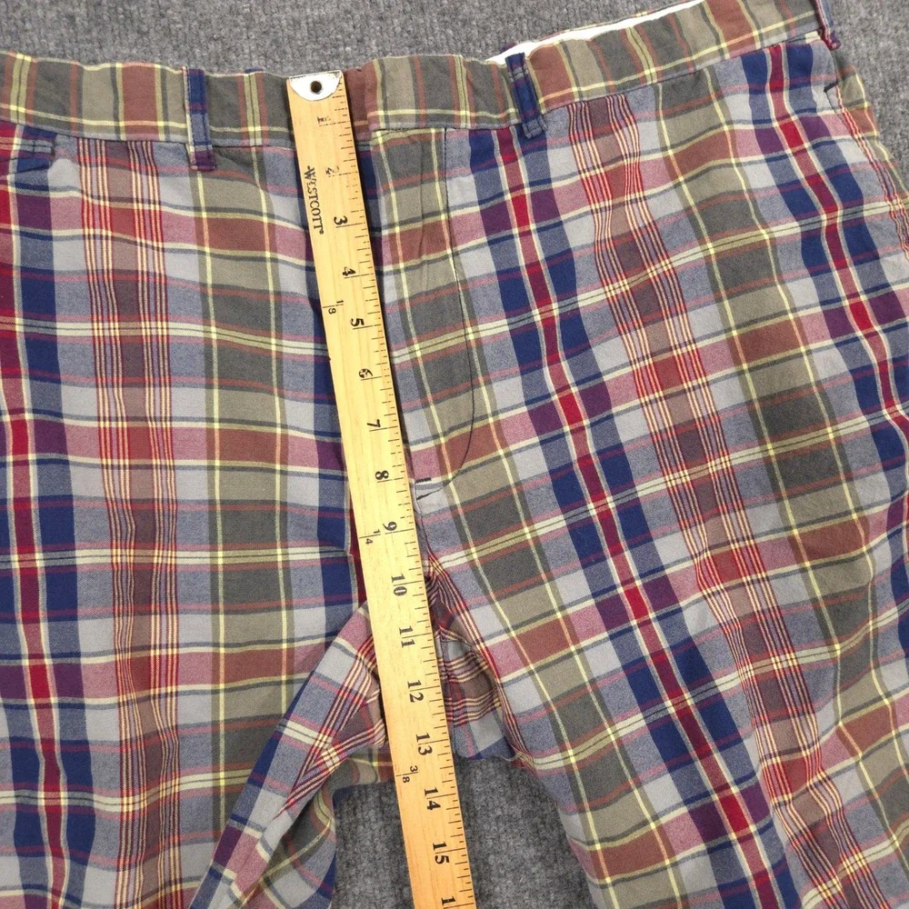 Polo Ralph Lauren Shorts Mens 40 Madras Plaid Chino Preppy Casual 10